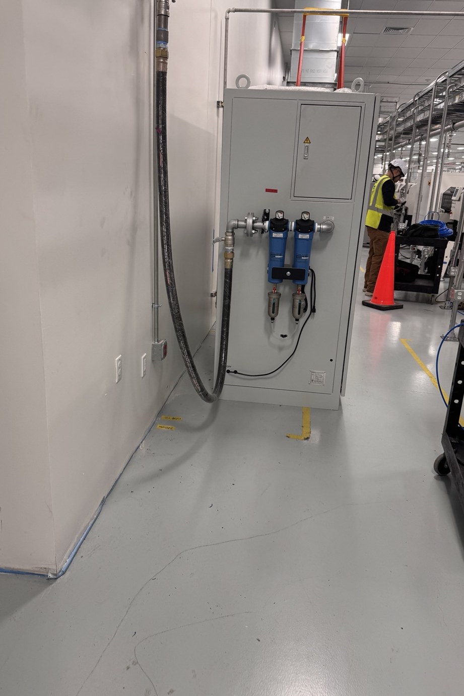Facility utility cabinet and support equipment