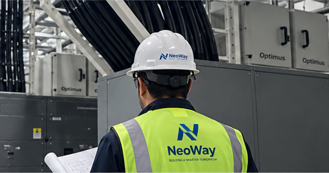 NeoWay industrial electrical project with switchboards and field engineer