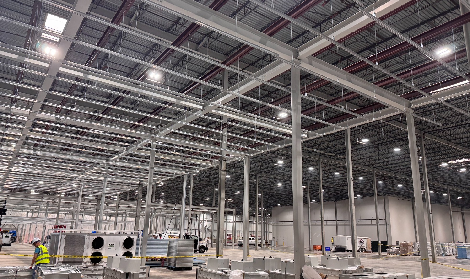 Large-scale industrial facility under infrastructure build-out